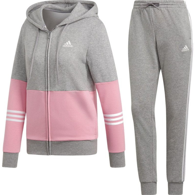 Conjunto adidas best sale feminino cinza