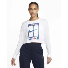 Camiseta Nike Slam Cropped ML Fem
