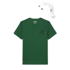 Kit Camiseta e Bone Lacoste Novak Djokovic