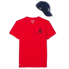 Kit Camiseta e Bone Lacoste Novak Djokovic