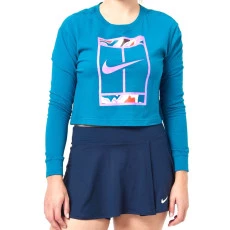 Camiseta Nike Slam Cropped ML Fem - Azul