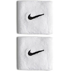 Munhequeira Nike 7 Cm - Bco/Pto