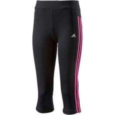 Calca Adidas Corsário Clima - Girls - Pto/Rosa