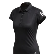 Polo Adidas Club 3 Listras - Preta