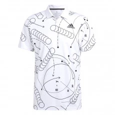 Polo Adidas Club Graphic - Branca