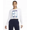 Camiseta Nike Slam Cropped ML Fem
