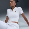 Polo Nike Court Heritage Cropped Fem